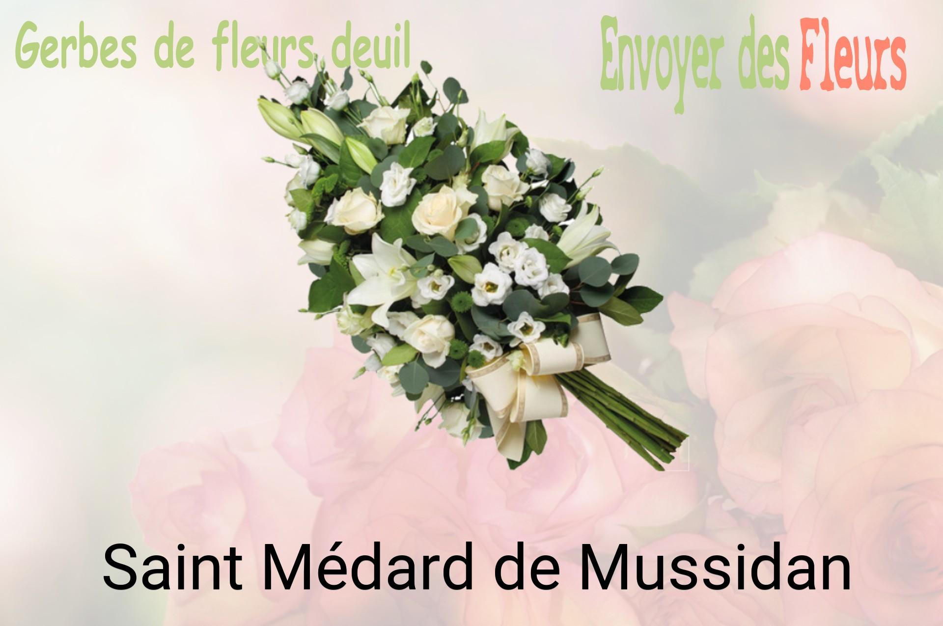 Gerbe de fleurs de deuil livrée à Saint-Médard-de-Mussidan